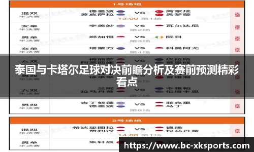 泰国与卡塔尔足球对决前瞻分析及赛前预测精彩看点